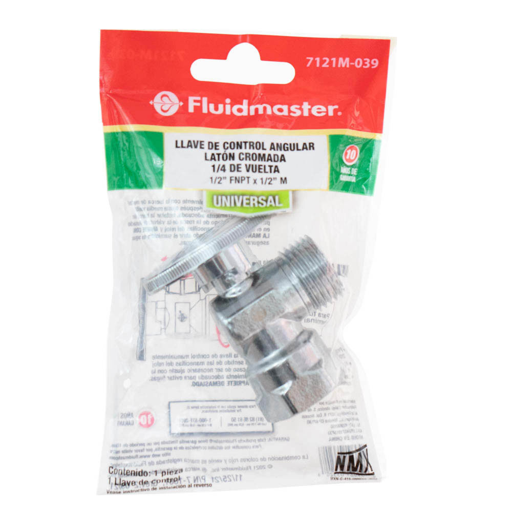 Llave de control angular latón cromada 712M-039-P20 - Imagen 3