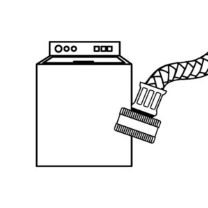 Conector / manguera de acero inoxidable para lavadora de 72″ B9WM72 - Imagen 2