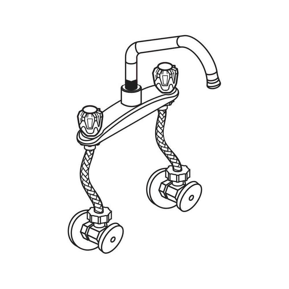 Conector / manguera de acero inoxidable para lavabo Click Seal de 20″ B1F20CSR - Imagen 2
